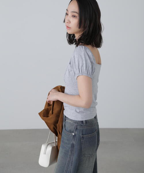 FREE'S MART(フリーズマート)の「◆オフショルギャザーカットソー(Tシャツ/カットソー・レディース・ホワイト/ブラック/グレー・FREE)」の18枚目の写真