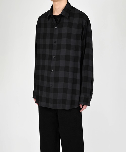 LAD MUSICIAN(ラッドミュージシャン)の「BUFFALO CHECK BIG SHIRT(シャツ/ブラウス・メンズ・ブラック系・42/44/46)」の3枚目の写真