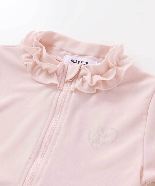 SLAP SLIP（スラップスリップ）の「フルジップフリル襟ラッシュガード(90~130cm)（ラッシュガード・キッズ・ホワイト/ピンク・90cm/100cm/110cm/120cm/130cm）」の10枚目の写真