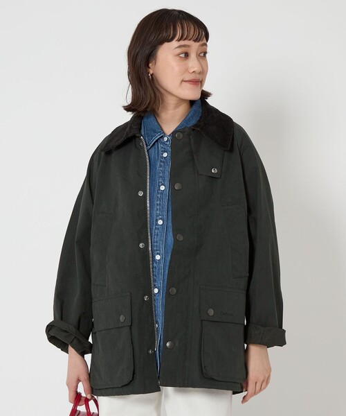 Barbour(バブアー)の「<Barbour>BEDALE ビデイル ジャケット(カバーオール・レディース・ブラック/ベージュ・36/34)」の6枚目の写真