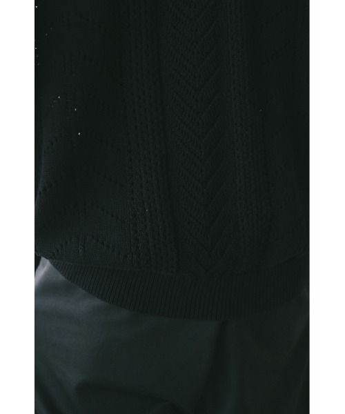 STYLEMIXER（スタイルミキサー）の「クロシェニットポロ（ニット/セーター・メンズ・ライトグレー/ブラック/ブラウン・MEDIUM/LARGE）」の16枚目の写真
