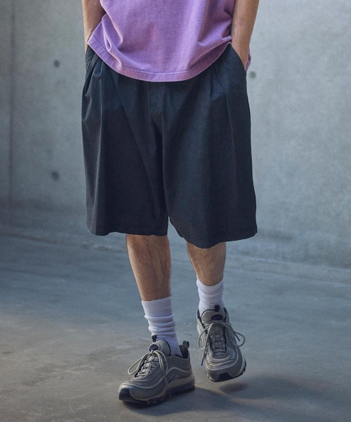 ADAM PATEK(アダムパテック)の「ADAMPATEK/uneven dyeing short pants/ムラ染めプリントワイドショートパンツ(AP2518004)(その他パンツ・レディース・ブラック/ホワイト/グレー・2/1)」の3枚目の写真