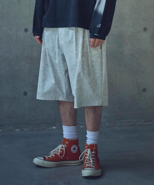 ADAM PATEK(アダムパテック)の「ADAMPATEK/uneven dyeing short pants/ムラ染めプリントワイドショートパンツ(AP2518004)(その他パンツ・レディース・ブラック/ホワイト/グレー・2/1)」の7枚目の写真