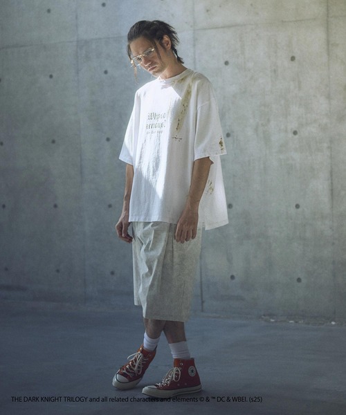 ADAM PATEK(アダムパテック)の「ADAMPATEK/uneven dyeing short pants/ムラ染めプリントワイドショートパンツ(AP2518004)(その他パンツ・レディース・ブラック/ホワイト/グレー・2/1)」の4枚目の写真