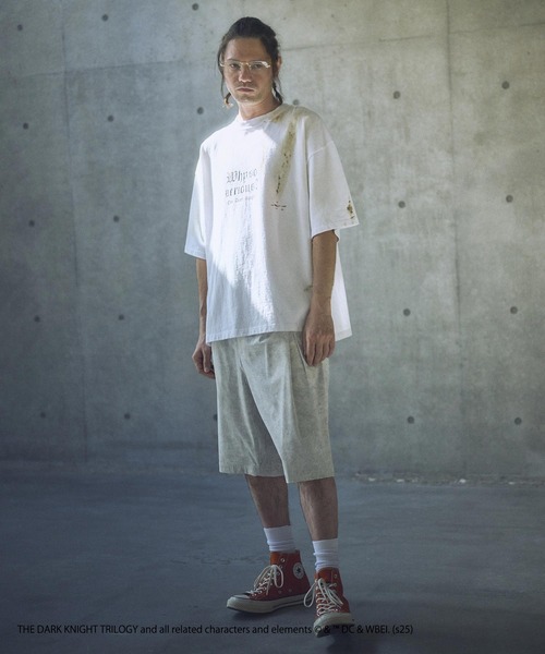 ADAM PATEK(アダムパテック)の「ADAMPATEK/uneven dyeing short pants/ムラ染めプリントワイドショートパンツ(AP2518004)(その他パンツ・レディース・ブラック/ホワイト/グレー・2/1)」の5枚目の写真