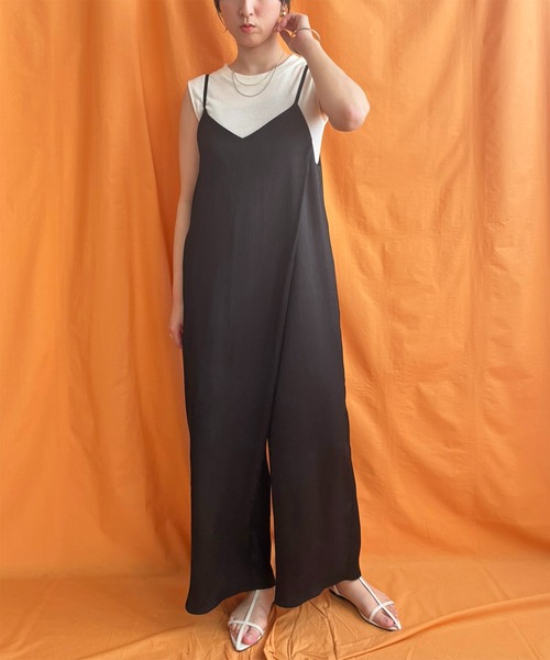 LHELBIE(レルビエ)の「ラップキャミサロペット(サロペット/オーバーオール・レディース・その他1/その他2/ブラック・M)」の6枚目の写真