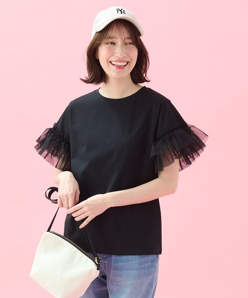 ANY(エニィ)の「ソロナチュールスリーブプルオーバー(Tシャツ/カットソー・レディース・ブラック系/ホワイト系・F)」の9枚目の写真