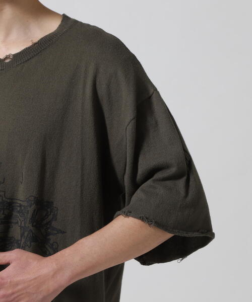 FR(13)NDS（フレンズ）の「FR(13)NDS /フレンズ/Graphic Knit TEE（ニット/セーター・メンズ・カーキ/ブラック・F）」の16枚目の写真
