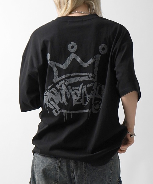 セール】25SS ボックスシルエット グランジ風 レトロモチーフ