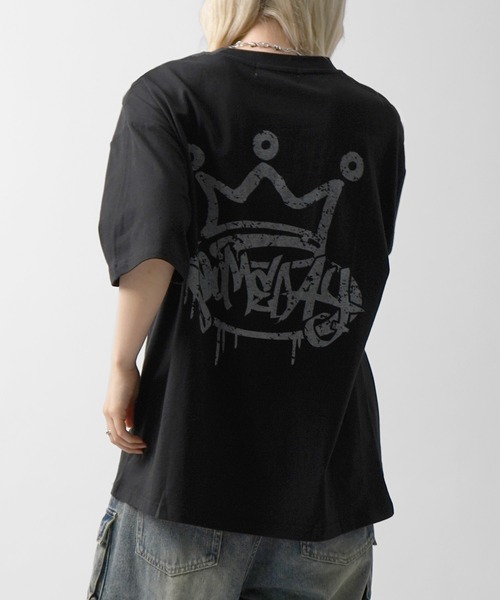 セール】25SS ボックスシルエット グランジ風 レトロモチーフ