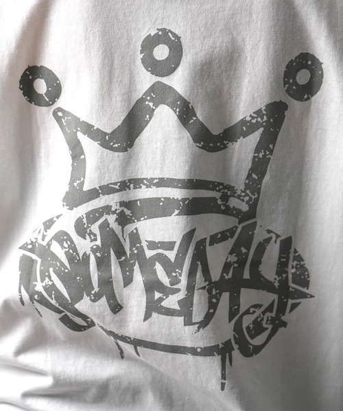 ILL'S（イルズ）の「ボックスシルエット グランジ風 レトロモチーフ バックプリント 半袖Tシャツ メンズ レディース（Tシャツ/カットソー・メンズ・チャコール/ブラック系その他/ホワイト系その他/ブラック/ホワイト/グレー系・L/M）」の20枚目の写真