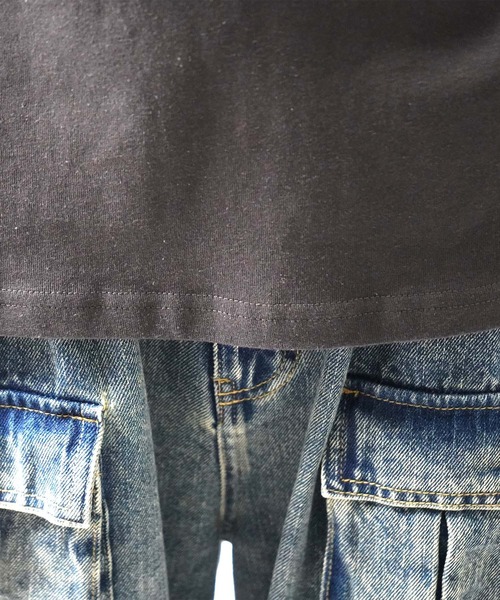 ILL'S（イルズ）の「ボックスシルエット グランジ風 レトロモチーフ バックプリント 半袖Tシャツ メンズ レディース（Tシャツ/カットソー・メンズ・チャコール/ブラック系その他/ホワイト系その他/ブラック/ホワイト/グレー系・L/M）」の12枚目の写真