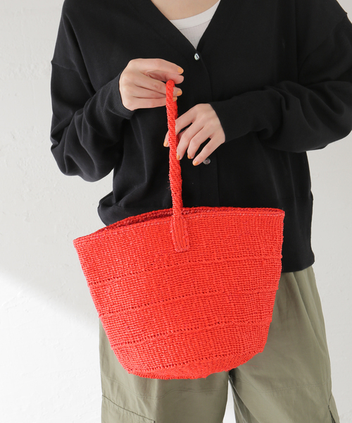 B.C STOCK(ベーセーストック)の「AFRICAN SQUARE/アフリカンスクエア プラサイザルバッグ ワンハンドル(トートバッグ・レディース・レッド/ラベンダー/その他2・FREE)」の12枚目の写真