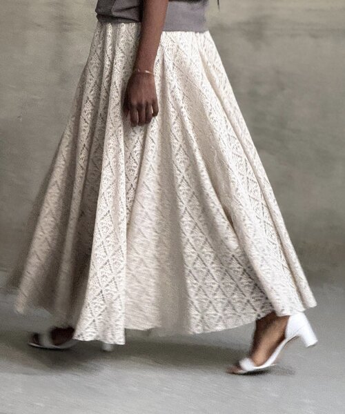セール】《15 quinze》リネンレースボリュームスカート