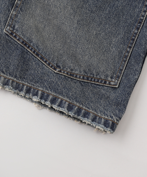 DAIRIKU(ダイリク)の「DAIRIKU / ダイリク Vintage Wash D-Sleeve Cover All RG-DNM1(カバーオール・メンズ・ブルー/ブラック・LARGE/MEDIUM)」の5枚目の写真