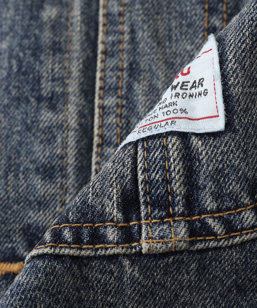 DAIRIKU(ダイリク)の「DAIRIKU / ダイリク Vintage Wash D-Sleeve Cover All RG-DNM1(カバーオール・メンズ・ブルー/ブラック・LARGE/MEDIUM)」の3枚目の写真