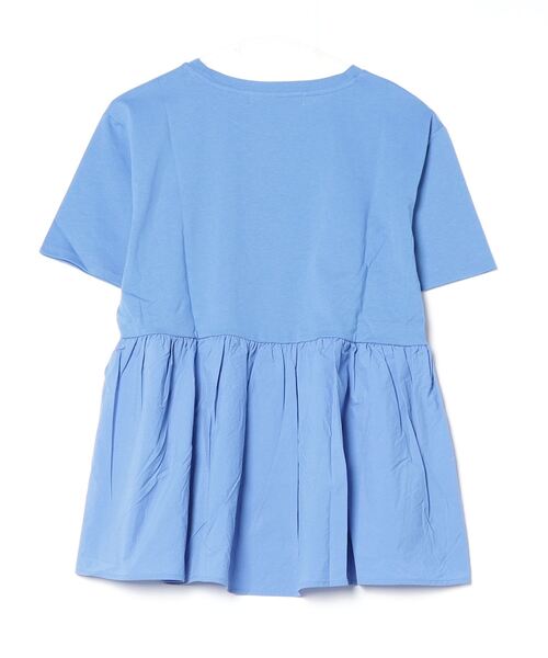 NANO universe(ナノユニバース)の「布帛コンビギャザー切替カットトップス(Tシャツ/カットソー・レディース・ブルー/ブラック/ホワイト・FREE)」の8枚目の写真