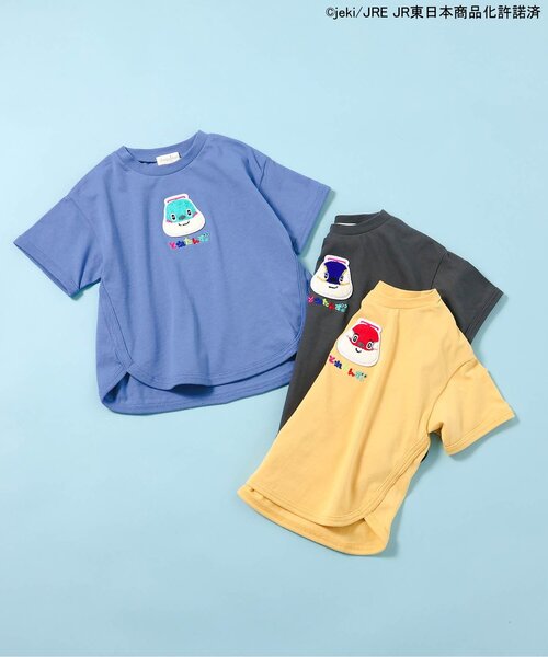 Ampersand（アンパサンド）の「【とれたんず】ゆったり半袖半袖Tシャツ（Tシャツ/カットソー・キッズ・ブルー/イエロー/チャコール・90/100/110/120/80/130）」の4枚目の写真