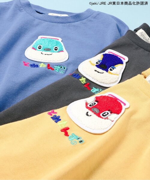 Ampersand（アンパサンド）の「【とれたんず】ゆったり半袖半袖Tシャツ（Tシャツ/カットソー・キッズ・ブルー/イエロー/チャコール・90/100/110/120/80/130）」の5枚目の写真