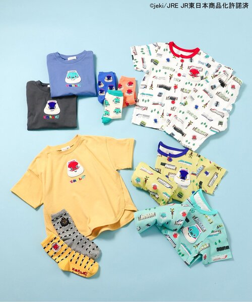 Ampersand（アンパサンド）の「【とれたんず】ゆったり半袖半袖Tシャツ（Tシャツ/カットソー・キッズ・ブルー/イエロー/チャコール・90/100/110/120/80/130）」の6枚目の写真