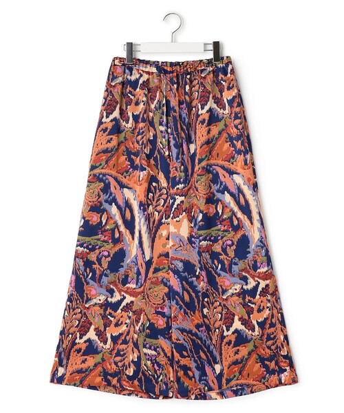 J.PRESS YORK STREET(ジェイプレスヨークストリート)の「【WOMEN】プリントリラックスワイドパンツ(その他パンツ・レディース・ネイビー系5/グリーン系5・F)」の6枚目の写真