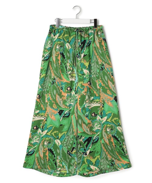 J.PRESS YORK STREET(ジェイプレスヨークストリート)の「【WOMEN】プリントリラックスワイドパンツ(その他パンツ・レディース・ネイビー系5/グリーン系5・F)」の10枚目の写真