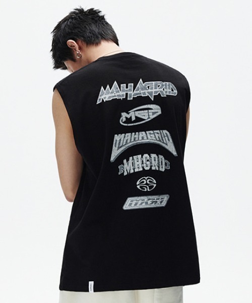 mahagrid/マハグリッド』MULTI LOGO SLEEVLESS /マルチロゴ