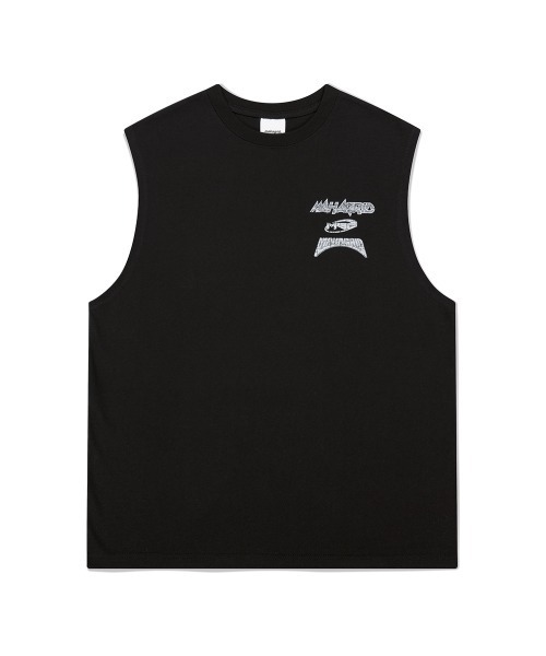 MAHAGRID(マハグリッド)の「『mahagrid/マハグリッド』MULTI LOGO SLEEVLESS /マルチロゴ ノースリーブシャツ(Tシャツ/カットソー・メンズ・ブラック/ホワイト/ライトブルー・S/L/M)」の16枚目の写真