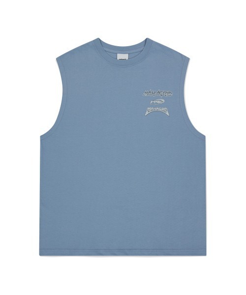 MAHAGRID(マハグリッド)の「『mahagrid/マハグリッド』MULTI LOGO SLEEVLESS /マルチロゴ ノースリーブシャツ(Tシャツ/カットソー・メンズ・ブラック/ホワイト/ライトブルー・S/L/M)」の19枚目の写真