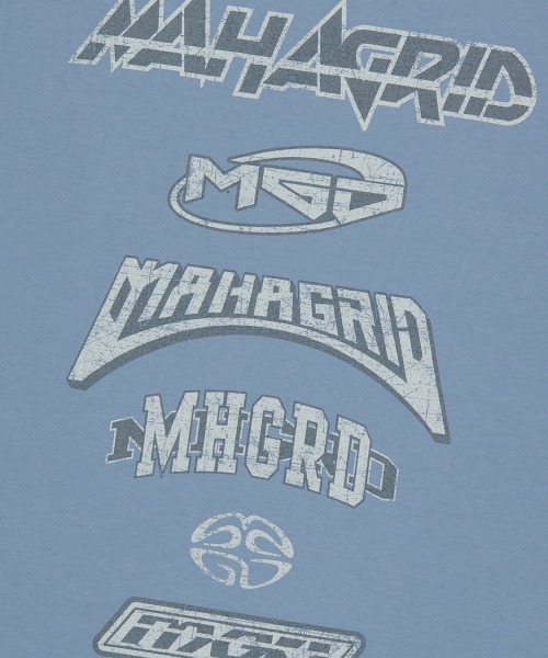 MAHAGRID(マハグリッド)の「『mahagrid/マハグリッド』MULTI LOGO SLEEVLESS /マルチロゴ ノースリーブシャツ(Tシャツ/カットソー・メンズ・ブラック/ホワイト/ライトブルー・S/L/M)」の20枚目の写真