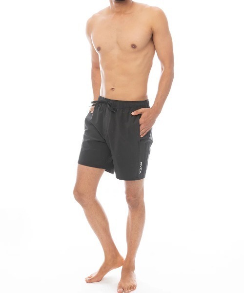 新品　25年春夏 RVCAルーカ　水陸両用ボードショーツ　黒 L セール】RVCA/ルーカ ショーツ/水着 水陸両用 ブランドロゴ