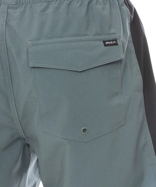 RVCA(ルーカ)の「RVCA メンズ PERRY MIX BS ボードショーツ 【2025年春夏モデル】/ルーカ水陸両用ウエストゴムサーフトランクス・ボードショーツ・バギーショーツ(水着)(水着・メンズ・ブラック×ホワイト/ブラック/ホワイト系その他/モスグリーン・LARGE/MEDIUM/SMALL/X-LARGE)」の8枚目の写真