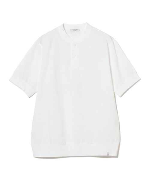 BRILLA per il gusto(ブリッラペルイルグースト)の「【販売店舗限定】ANTICIPO / コットンポプリン ヘンリーネック Tシャツ(Tシャツ/カットソー・メンズ・ホワイト/ブラック・42/44/46/48)」の3枚目の写真