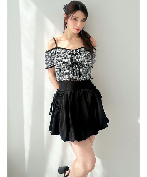 RESEXXY(リゼクシー)の「ダブルリボンクロップドトップス(Tシャツ/カットソー・レディース・アイボリー/ブラック/ベージュ・FREE)」の21枚目の写真