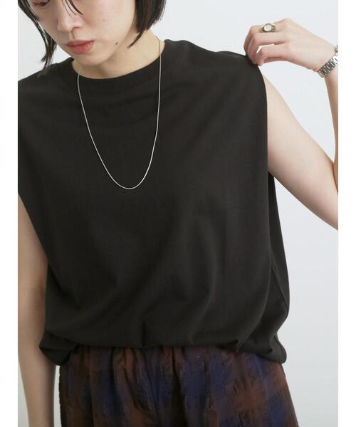 sm2rhythm（サマンサモスモスリズム）の「ショルダータックプルオーバー（Tシャツ/カットソー・レディース・イエロー/オフホワイト/ブラック・F）」の3枚目の写真