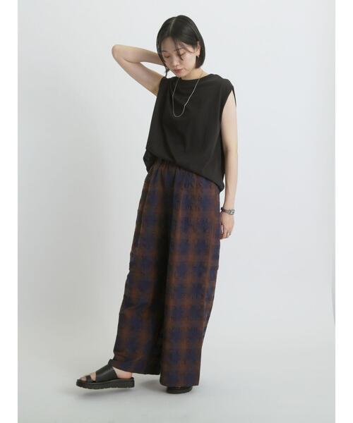 sm2rhythm（サマンサモスモスリズム）の「ショルダータックプルオーバー（Tシャツ/カットソー・レディース・イエロー/オフホワイト/ブラック・F）」の9枚目の写真