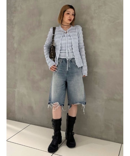 トップス FRONT RIBBON FRILL 2P SLY tシャツ FRONT RIBBON FRILL 2P フロント リボン フリル 2