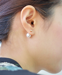 F&D : ポイントバックキャッチパールピアス