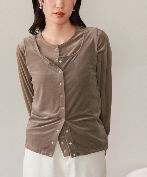 もりアーティです‼︎ セール】前後2wayシアーベロアタンクトップ（タンクトップ）｜titivate