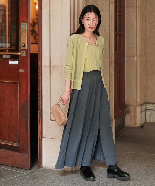 titivate（ティティベイト）の「前後2wayシアーベロアタンクトップ（タンクトップ・レディース・ブラック/アイボリー/グレイッシュベージュ/ブラウン/グリーン/ピンク・L/M/S）」の9枚目の写真