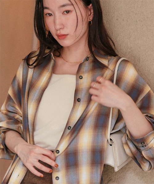 titivate（ティティベイト）の「前後2wayシアーベロアタンクトップ（タンクトップ・レディース・ブラック/アイボリー/グレイッシュベージュ/ブラウン/グリーン/ピンク・L/M/S）」の22枚目の写真