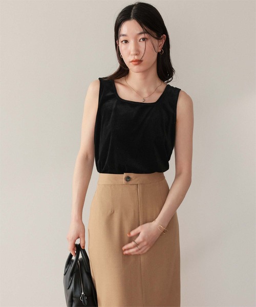 セール】前後2wayシアーベロアタンクトップ（タンクトップ）｜titivate