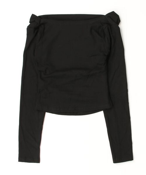 SallyLunn(サリーラン)の「オフショルダーカットソー(Tシャツ/カットソー・レディース・ブラック/アイボリー・LARGE/MEDIUM)」の9枚目の写真