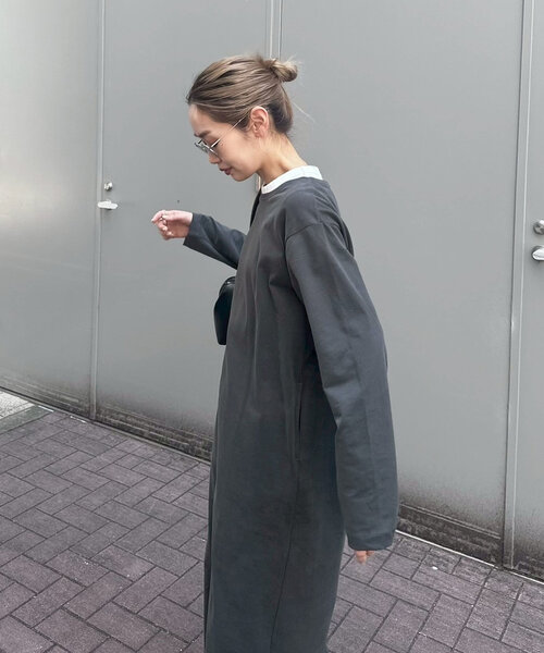定価以下‼️‼️PON企画　クルーネックロングカットワンピース　Lサイズ PON企画 クルーネックロングカットワンピース Lサイズ買う