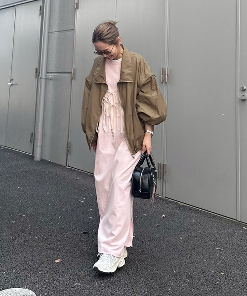 CIAOPANIC TYPY（チャオパニックティピー）の「【PON企画】クルーネックロングカットワンピース（ワンピース・レディース・ライトグレー/ピンク/チャコールグレー・SMALL/MEDIUM/LARGE）」の6枚目の写真