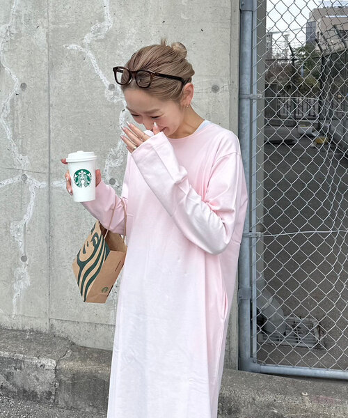 セール】【PON企画】クルーネックロングカットワンピース（ワンピース