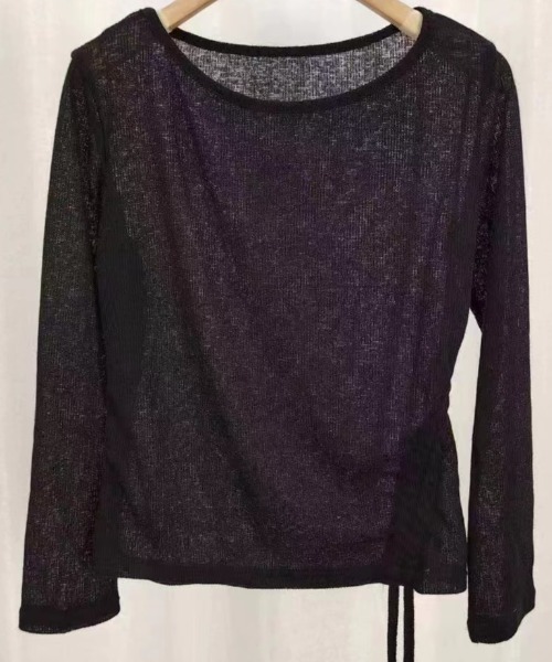 Per sist ence（パーシエンス）の「サイドシャーリングトップス（Tシャツ/カットソー・レディース・ブラック/パープル/グレー・ONE SIZE）」の11枚目の写真