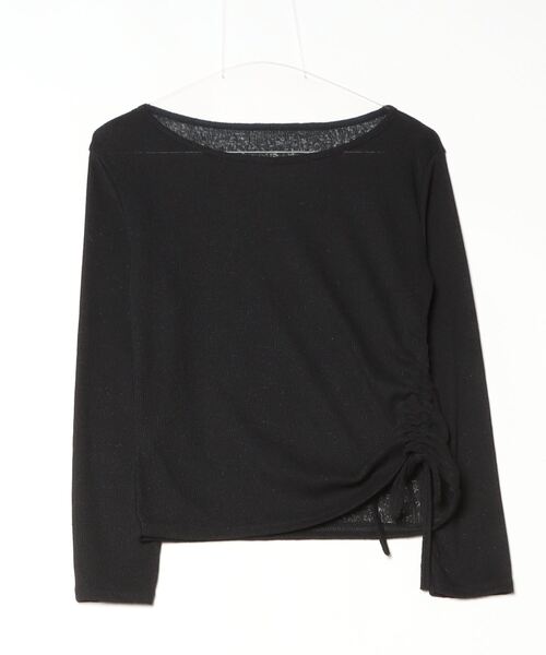 Per sist ence（パーシエンス）の「サイドシャーリングトップス（Tシャツ/カットソー・レディース・ブラック/パープル/グレー・ONE SIZE）」の6枚目の写真