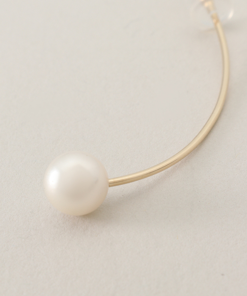 hirotaka 片耳 akoya pearl ピアス HIROTAKA/ヒロタカ】 HONEY ANT Akoya Pearl Onyx Ear：ピアス（片耳用