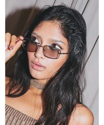 EVRIS | スリムフレームカラーレンズサングラス(サングラス)